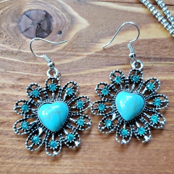Bohemian vintage faux turquoise set - Picture 5 of 9